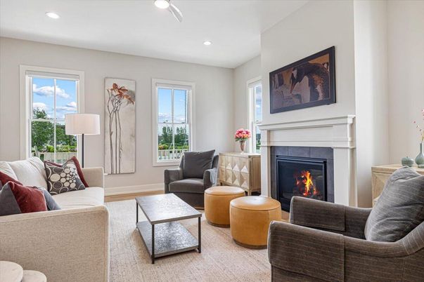 Fireplace, Interior, Living room, Recessed Lighting