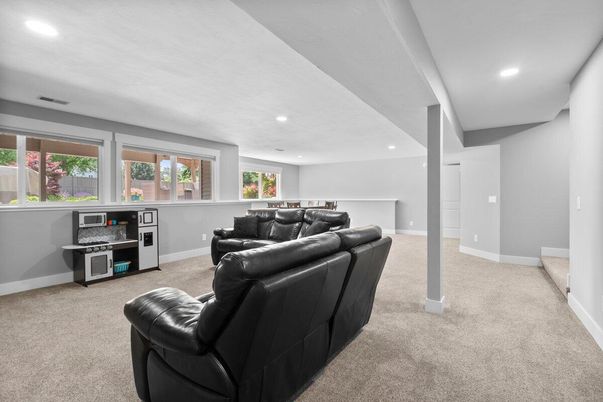 Interior, Living room, Recessed Lighting, Theatre Room