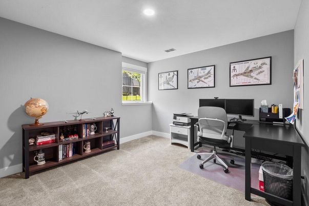Home Office, Interior, Recessed Lighting