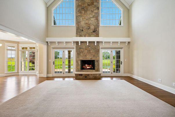 Empty room, Fireplace, Interior, Wood Texture Flooring