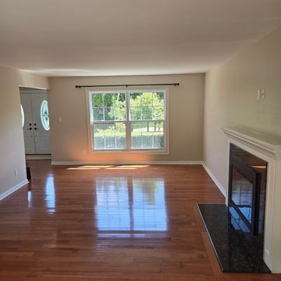 Empty room, Fireplace, Interior, Wood Texture Flooring