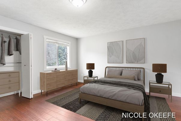Bedroom, Interior, Wood Texture Flooring