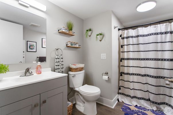 Bathroom, Interior, Wood Texture Flooring
