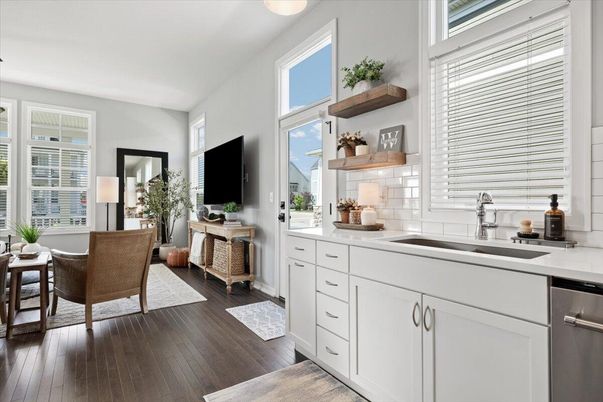 Interior, Kitchen, Wood Texture Flooring
