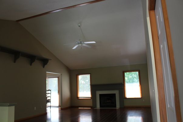 Empty room, Fireplace, Interior, Wood Texture Flooring