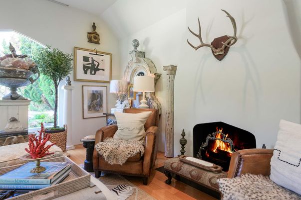 Fireplace, Interior, Wood Texture Flooring