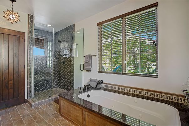 Bathroom, Glass Shower, Interior, Pendant Lights, Recessed Lighting