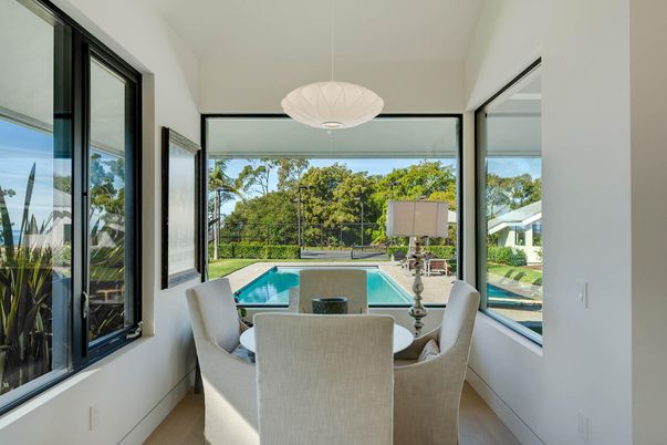 Dining room, Interior, Living room, Pendant Lights, Pool