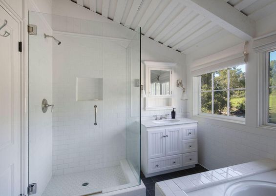 Bathroom, Glass Shower, Interior, Tile Countertops