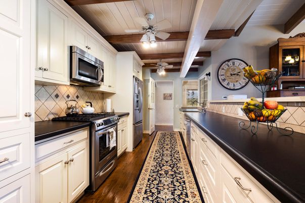 Interior, Kitchen, Stainless Steel Appliances, Wooden Beams, Wooden Ceilings, Wood Texture Flooring
