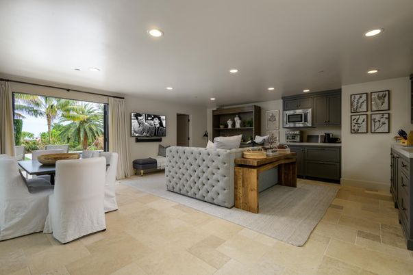Dining room, Interior, Kitchen, Living room, Recessed Lighting, Stainless Steel Appliances