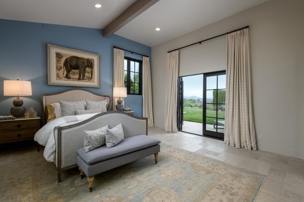 Bedroom, Interior, Recessed Lighting, Wooden Beams