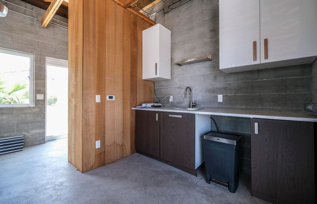Interior, Washer, Wooden Walls