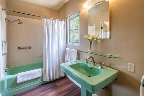 Bathroom, Interior, Wood Texture Flooring