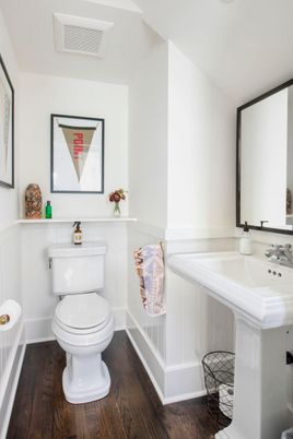 Bathroom, Interior, Wood Texture Flooring