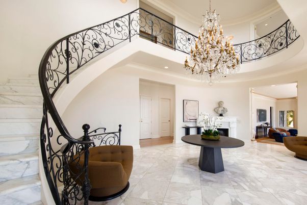 Chandelier, Fireplace, Interior, Marble, Recessed Lighting