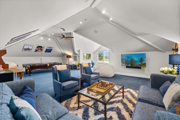 Billiard Table, Game Room, Interior, Living room, Recessed Lighting
