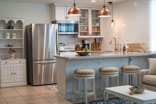 Interior, Kitchen, Pendant Lights, Recessed Lighting, Stainless Steel Appliances