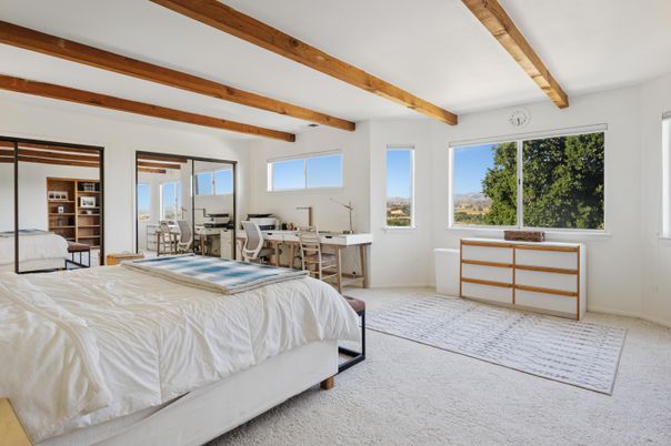Bedroom, Interior, Wooden Beams