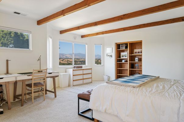 Bedroom, Home Office, Interior, Wooden Beams