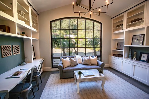 Chandelier, Home Office, Interior, Pendant Lights, Wood Texture Flooring
