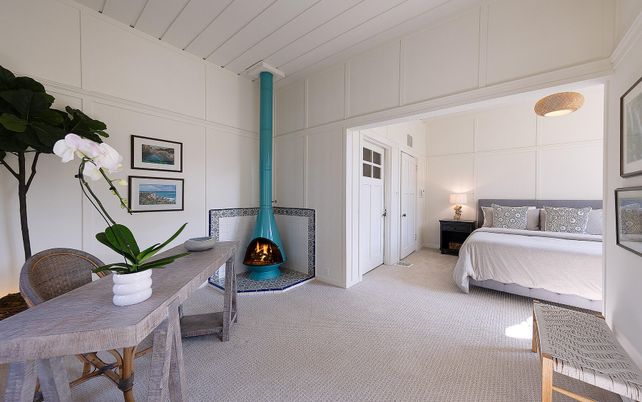 Bedroom, Fireplace, Interior, Water