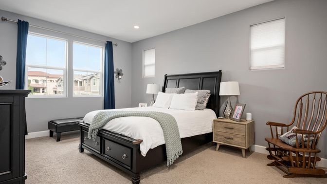 Bedroom, Interior, Recessed Lighting
