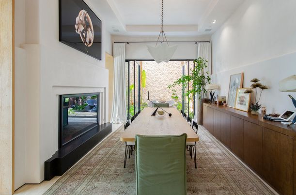Dining room, Interior, Pendant Lights, Recessed Lighting