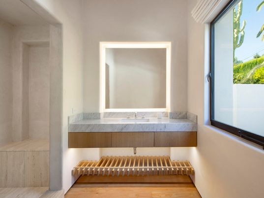 Bathroom, Interior, Wood Texture Flooring