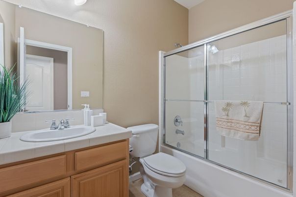 Bathroom, Glass Shower, Interior, Tile Countertops
