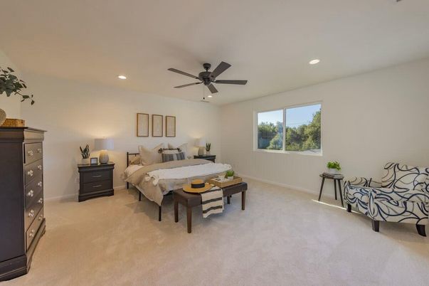Bedroom, Interior, Recessed Lighting