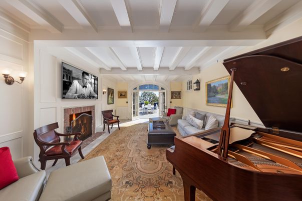Fireplace, Interior, Living room, Piano