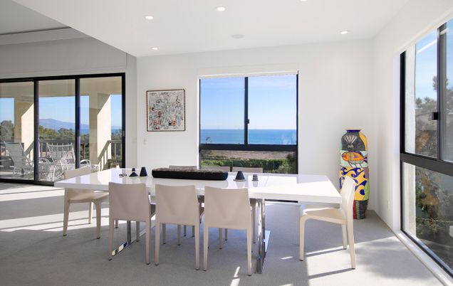 Dining room, Interior, Recessed Lighting, Water