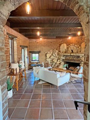 Fireplace, Interior, Living room, Stone Walls, Wooden Beams, Wooden Ceilings