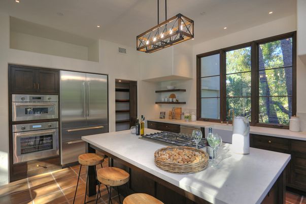 Interior, Kitchen, Pendant Lights, Recessed Lighting, Stainless Steel Appliances