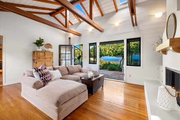 Fireplace, Interior, Living room, Wooden Beams, Wood Texture Flooring
