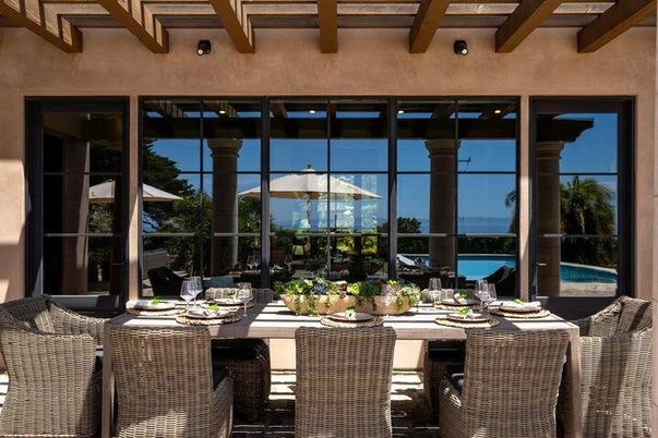 Dining room, Interior, Water, Wooden Beams