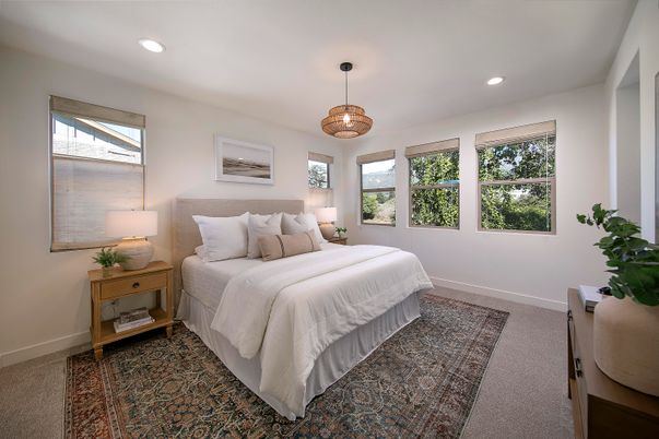 Bedroom, Interior, Pendant Lights, Recessed Lighting