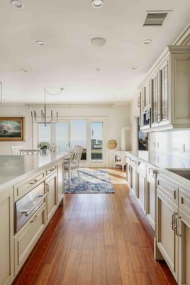 Dining room, Interior, Pendant Lights, Recessed Lighting, Wood Texture Flooring