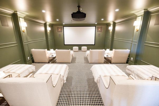 Home Theatre Room, Interior, Projection Screen, Recessed Lighting, Theatre Room