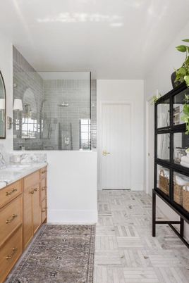 Bathroom, Glass Shower, Interior, Marble