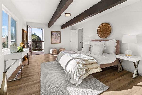 Bedroom, Interior, Wooden Beams, Wood Texture Flooring