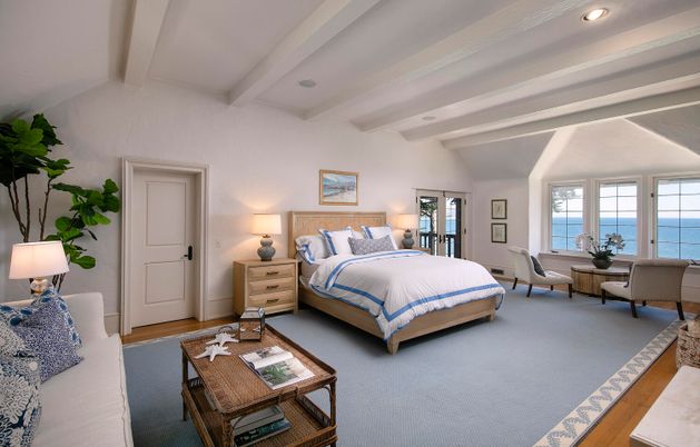Bedroom, Interior, Recessed Lighting, Water, Wood Texture Flooring