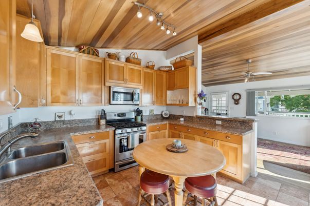 Interior, Kitchen, Stainless Steel Appliances, Wooden Ceilings