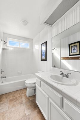 Bathroom, Dual Sink Vanities, Interior, Tile Countertops