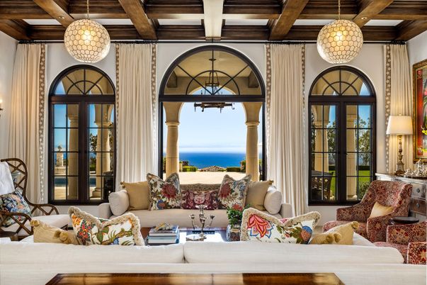 Interior, Living room, Pendant Lights, Water, Wooden Beams, Wooden Ceilings