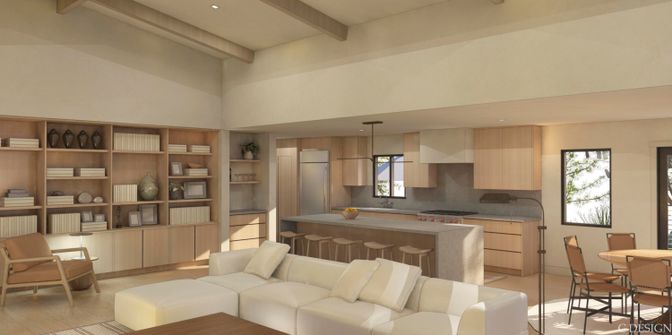 Dining room, Interior, Kitchen, Living room, Pendant Lights, Recessed Lighting