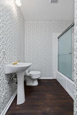 Bathroom, Interior, Wood Texture Flooring