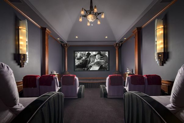 Home Theatre Room, Interior, Projection Screen, Recessed Lighting, Theatre Room