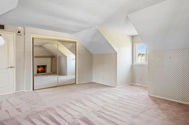 Empty room, Fireplace, Interior